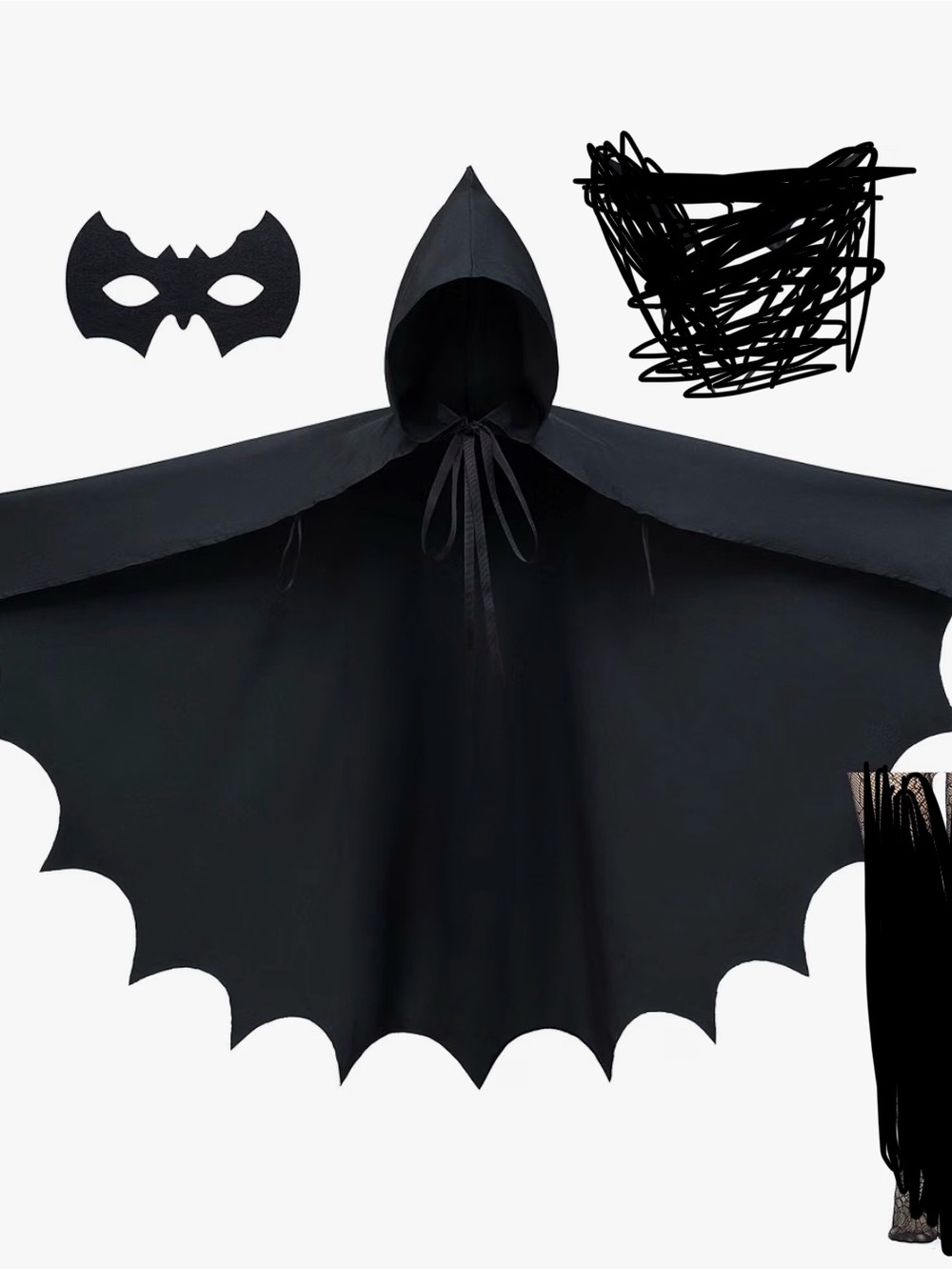 4pc Womens Bat Costume